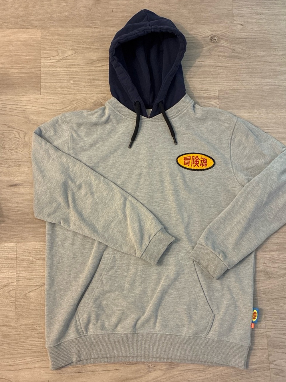 Super dry Men's Gray Hooded Pullover Sweatshirt